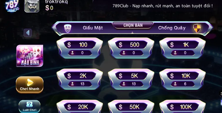 Mậu Binh Tại 789Club Sân Chơi Chiến Thuật Đỉnh Cao Cho Cao Thủ Bài Bạc