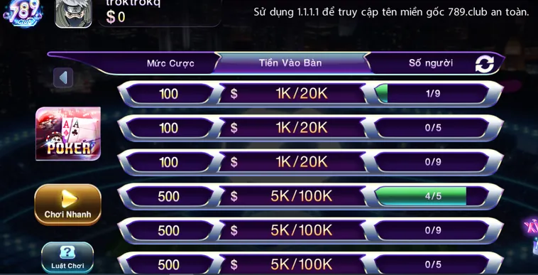 Chinh Phục Đỉnh Cao Poker Tại 789Club Với Cơ Hội Nhận Thưởng Cực Lớn Mỗi Ngày