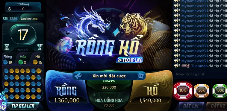 Rồng Hổ Casino Tại 789Club Đỉnh Cao Cá Cược Với Tỷ Lệ Ăn Khủng