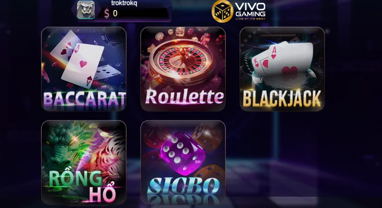 Vivo Gaming Live Tại 789Club Trải Nghiệm Sòng Bài Trực Tuyến Quốc Tế Đẳng Cấp