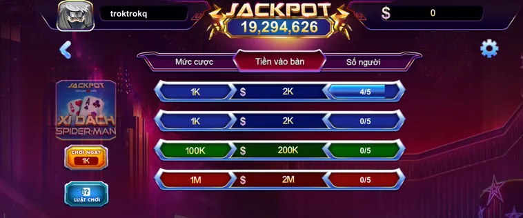 Trải Nghiệm Xì Dách Spidermen Tại 789Club Tỷ Lệ Thắng Cao Nhất Thị Trường Hiện Nay